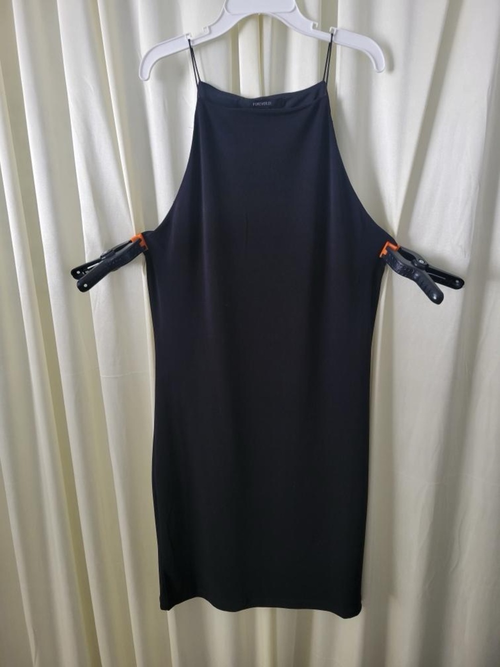 Forever 21 Black Halter Midi Dress